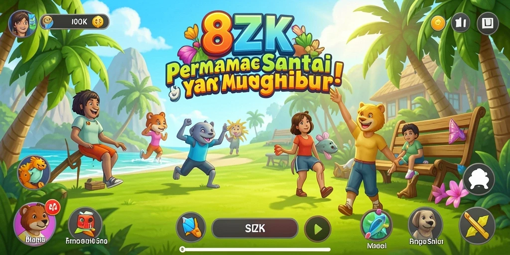 Tampilan gameplay menarik dari 8ZK yang penuh warna.