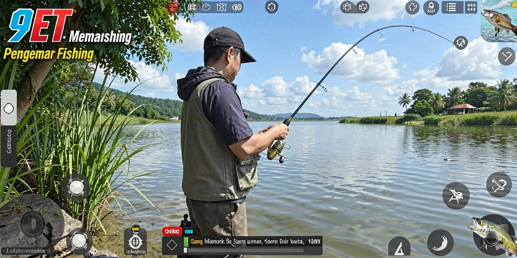 Gameplay seru dengan berbagai lokasi memancing yang memukau.