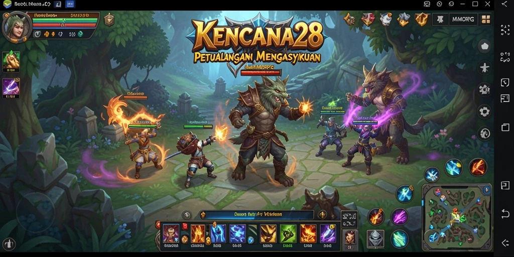 Screenshot KENCANA28 menampilkan aksi petualangan seru dalam MMORPG.