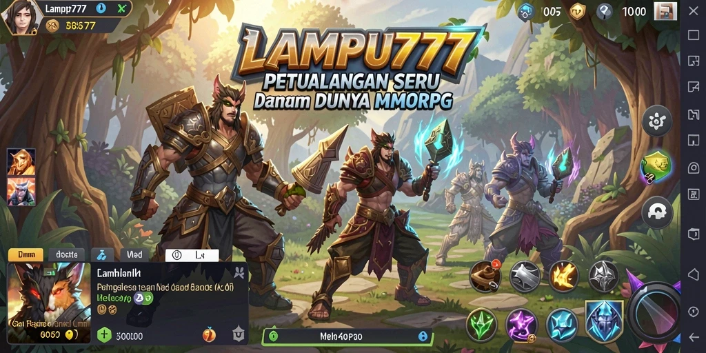Screenshot LAMPU777 menampilkan aksi seru dalam pertarungan MMORPG.