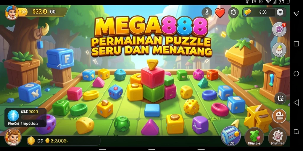Screenshot gameplay MEGA888 menampilkan tantangan Puzzle yang menarik.