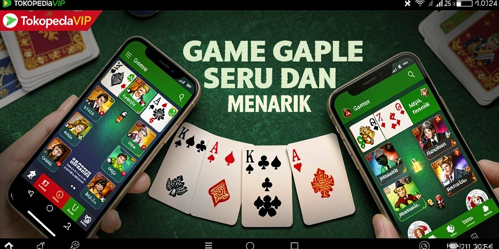 Tampilan gameplay seru dari TOKOPEDIAVIP yang menampilkan aksi Gaple.